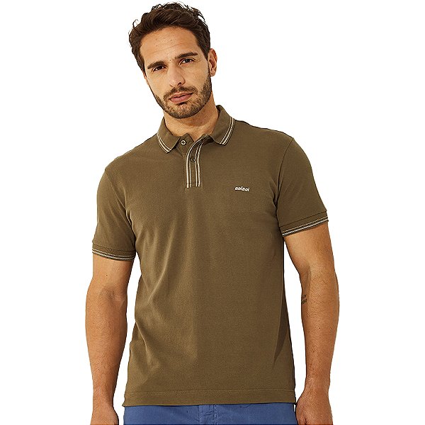 Camisa Polo Colcci Lines V23 Verde Masculino
