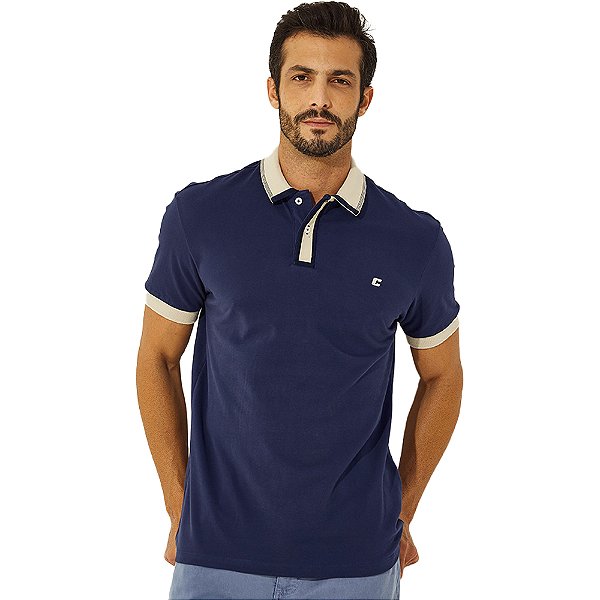 Camisa Polo Colcci Lines V23 Marinho Masculino