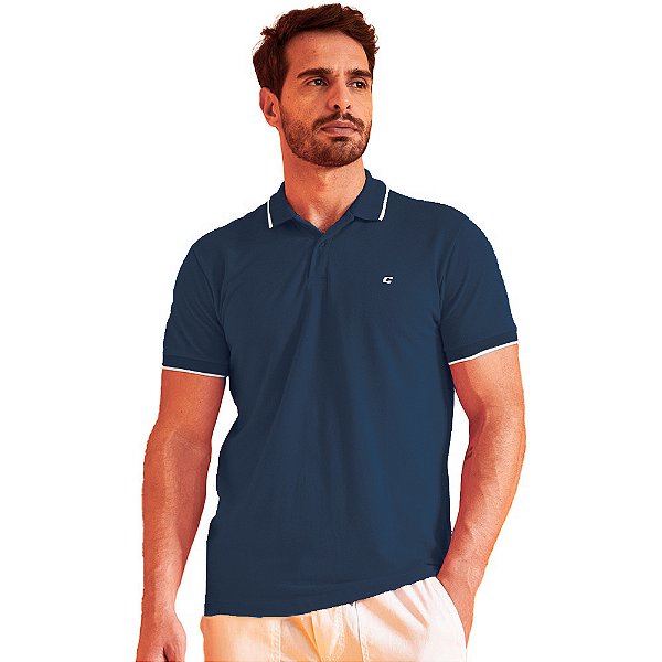 Camisa Polo Colcci Lines AV23 Marinho Masculino