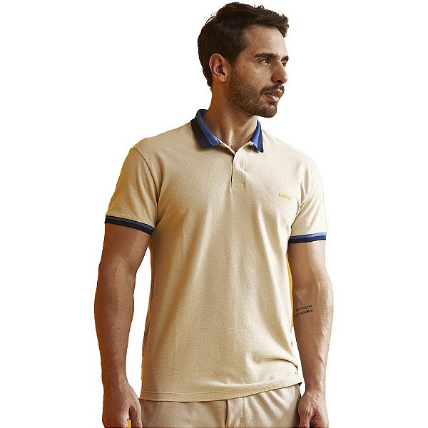 Camisa Polo Colcci Dual AV23 Bege Masculino