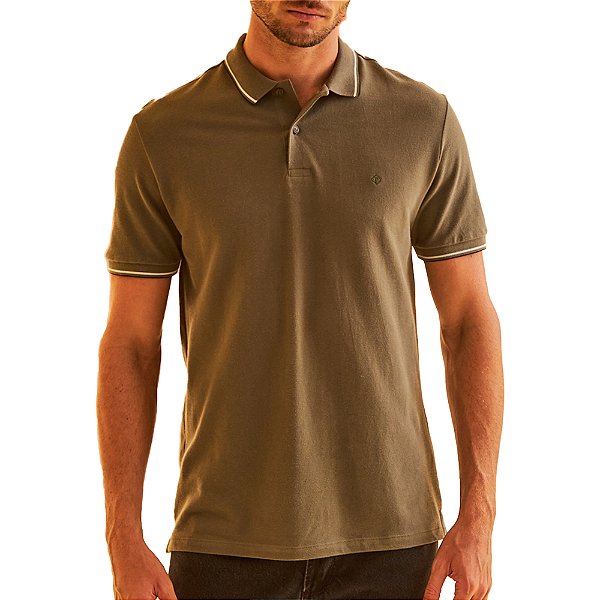 Camisa Polo Forum Muscle Marrom Masculina