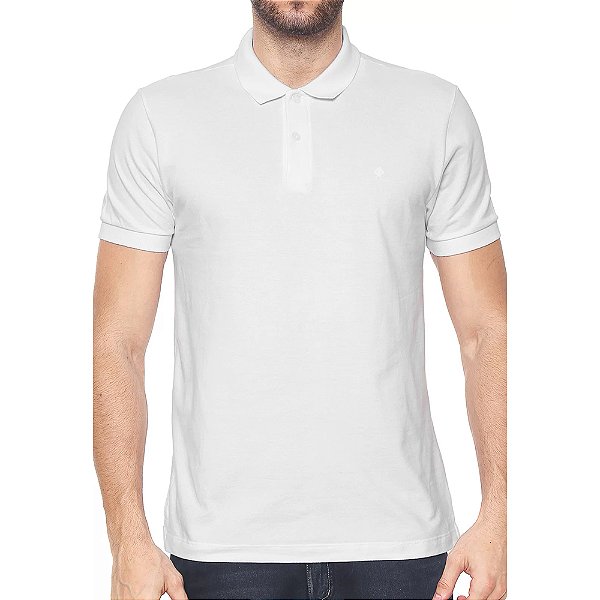 Camisa Polo Forum Classic Logo VE23 Branco Masculino