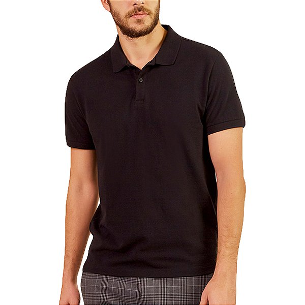 Camisa Polo Forum Muscle VE23 Preto Masculino