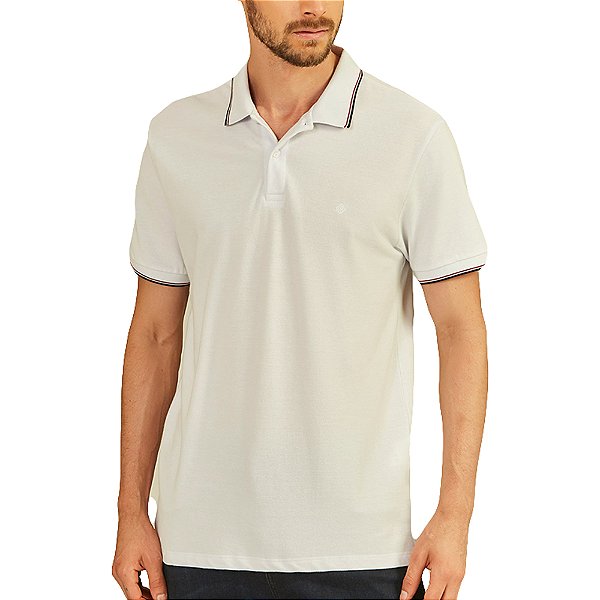 Camisa Polo Forum Muscle Branco Masculino
