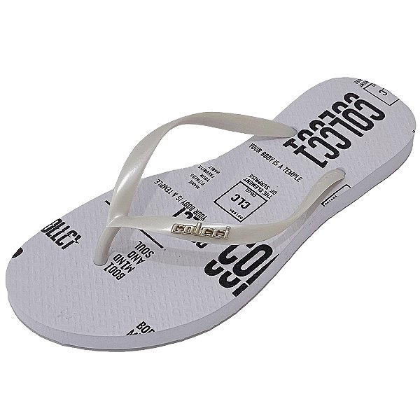 Sandália Colcci Lettering Branco Feminino