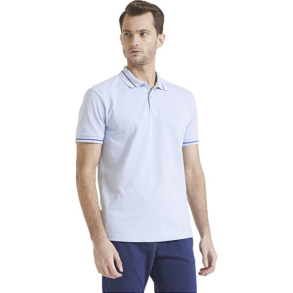 Camisa Polo Forum Listra V23 Azul Masculino