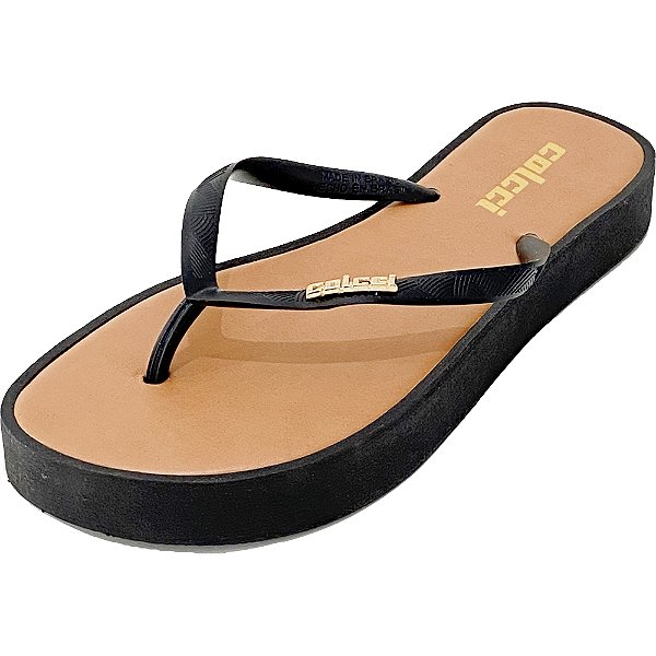 Chinelo Colcci Plataforma Preto Feminino
