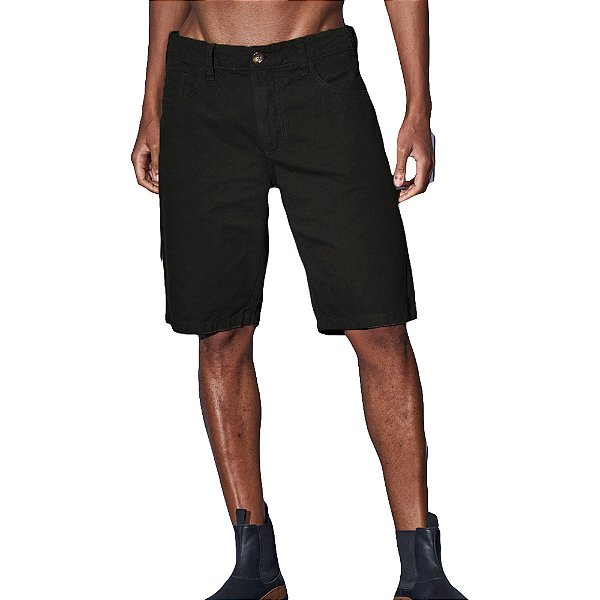 Bermuda Sarja Colcci Noah Preto Masculino