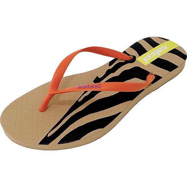 Sandália Colcci Zebra Print Bege Feminino