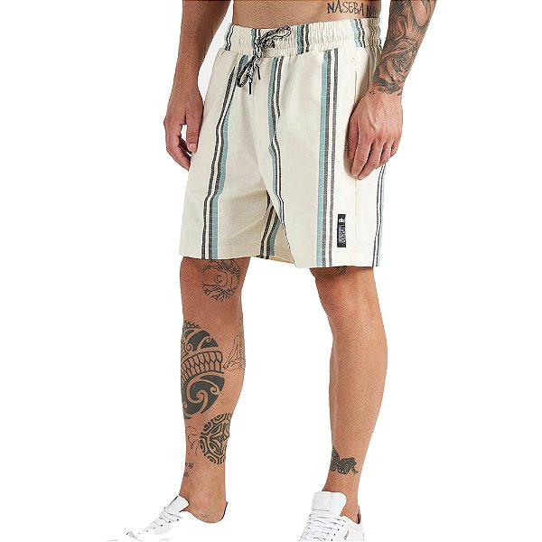 Bermuda Colcci Beach Listrada P23 Off White Masculino