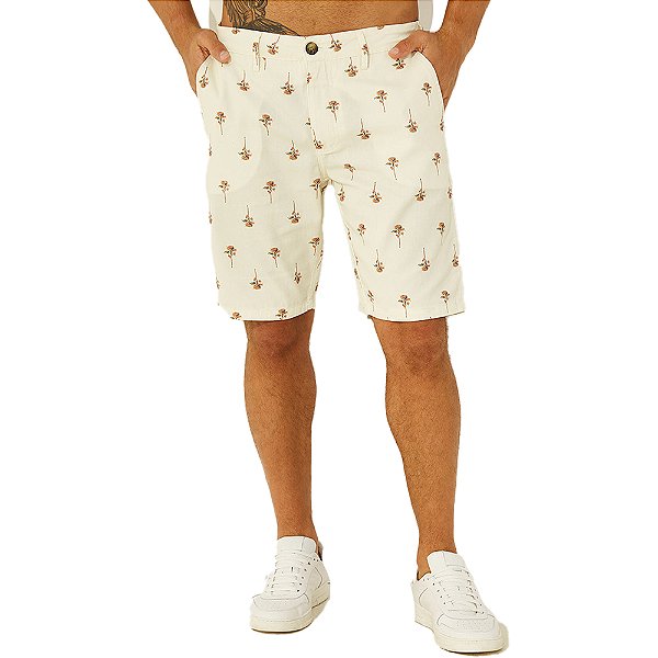 Bermuda Estampada Colcci Davi V23 Bege Masculino