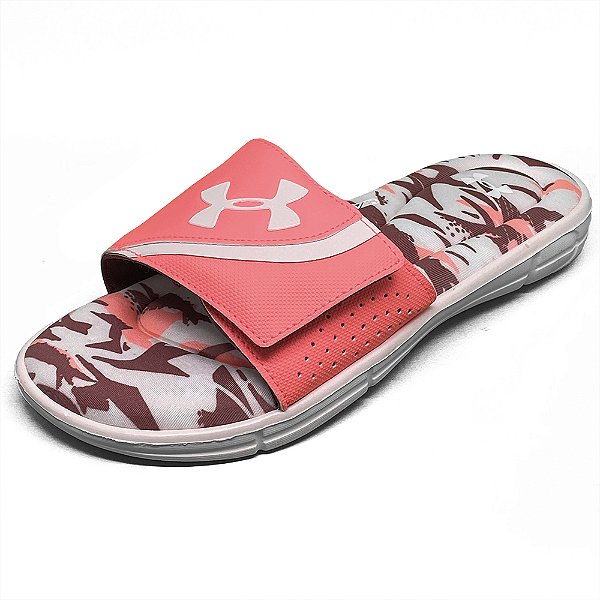 Chinelo Under Armour Slide Ignate Vi Graphic Rosa Unissex