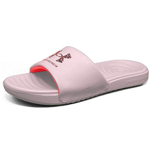 Chinelo Under Armour Slide Ansa Fix Rosa Unissex