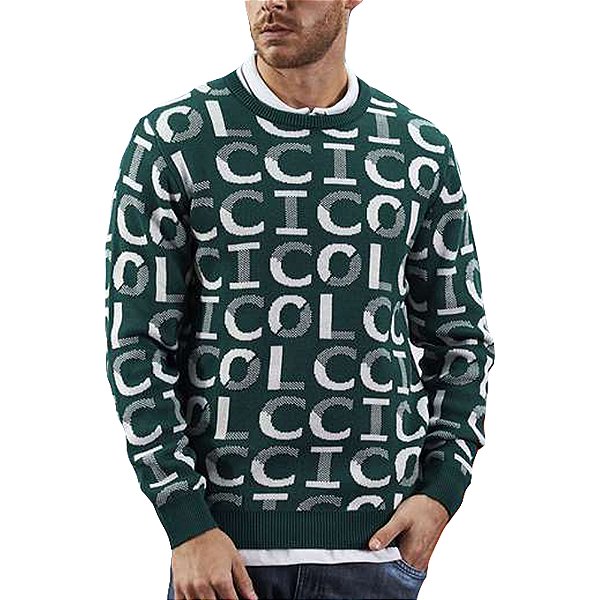Suéter Colcci Tricô Slim Verde Masculino