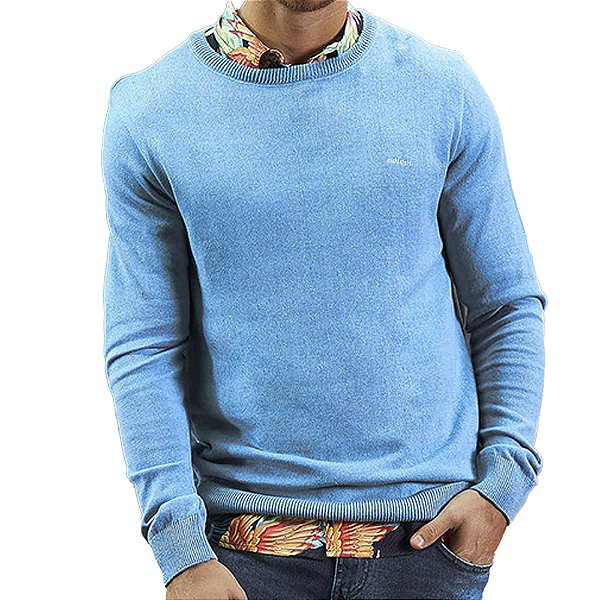 Suéter Tricô Colcci Slim Azul Masculino