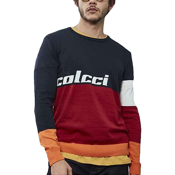 Suéter Colcci Tricô Slim Vermelho Masculino