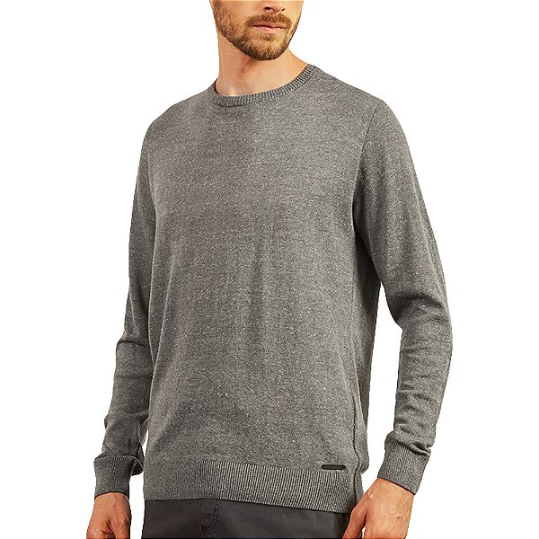 Suéter Tricô Forum Fifties Cinza Masculino