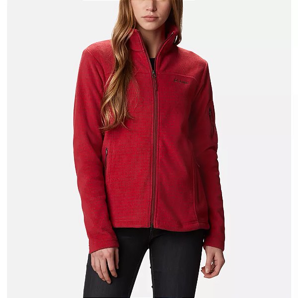 Jaqueta Columbia Fast Trek Printed Vermelho Feminino