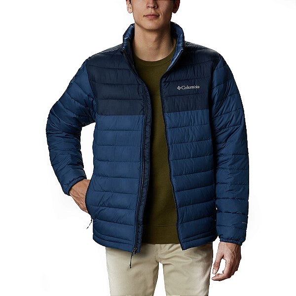 Jaqueta Columbia Powder Lite Azul e Marinho Masculina