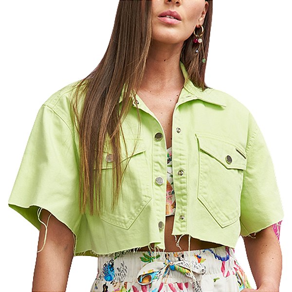 Jaqueta Sarja Colcci Loose Verde Feminino