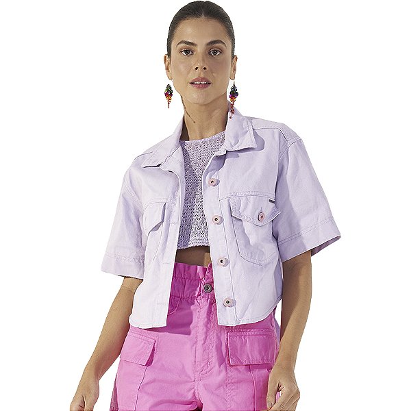 Jaqueta Sarja Colcci Comfort P23 Lilás Feminino