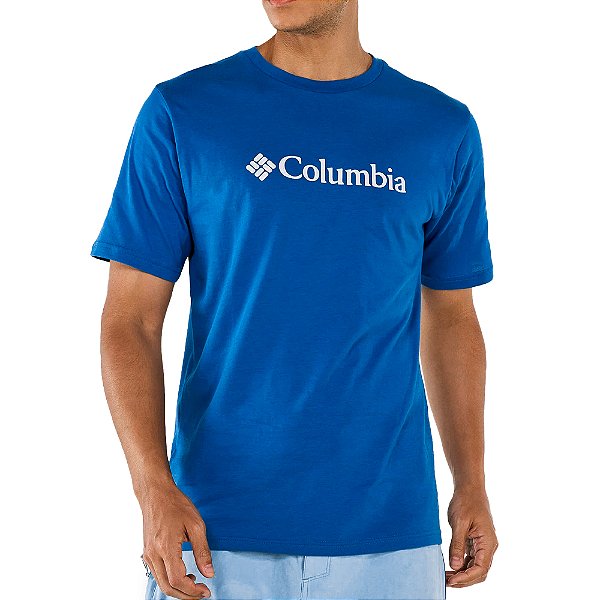 Camiseta Columbia Basic Logo Azul Masculino