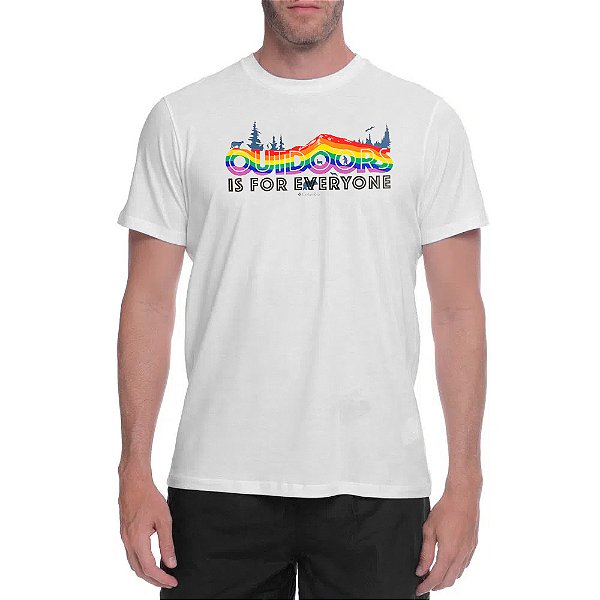 Camiseta Columbia All For Outdoor Pride Branco Masculino