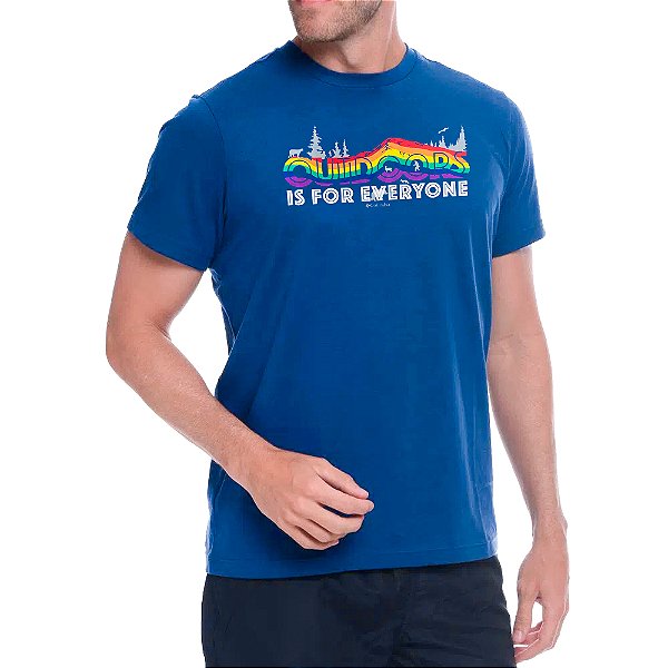 Camiseta Columbia All For Outdoor Pride Azul Masculino
