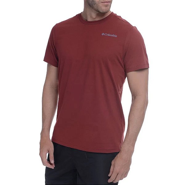 Camiseta Columbia Maxtrail Logo Vermelho Masculino
