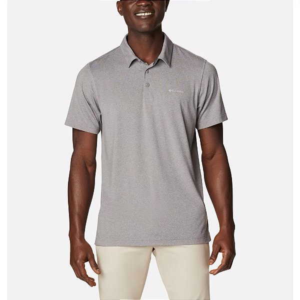 Camisa Polo Columbia Tech Trail Cinza