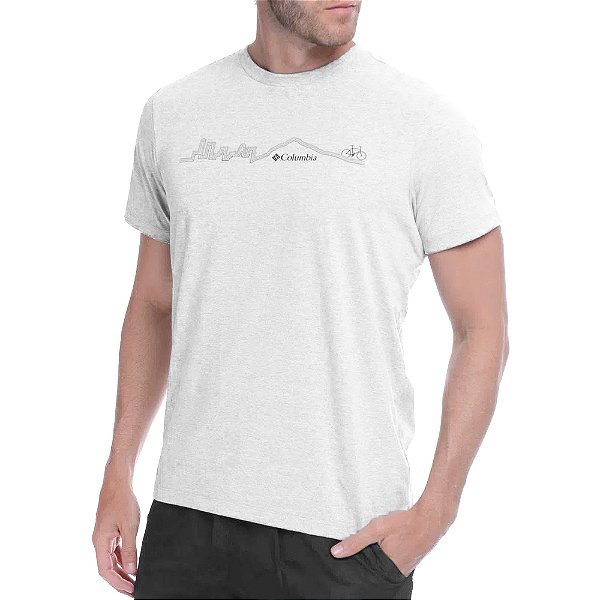 Camiseta Columbia South Rim Bicycle Branco Masculino