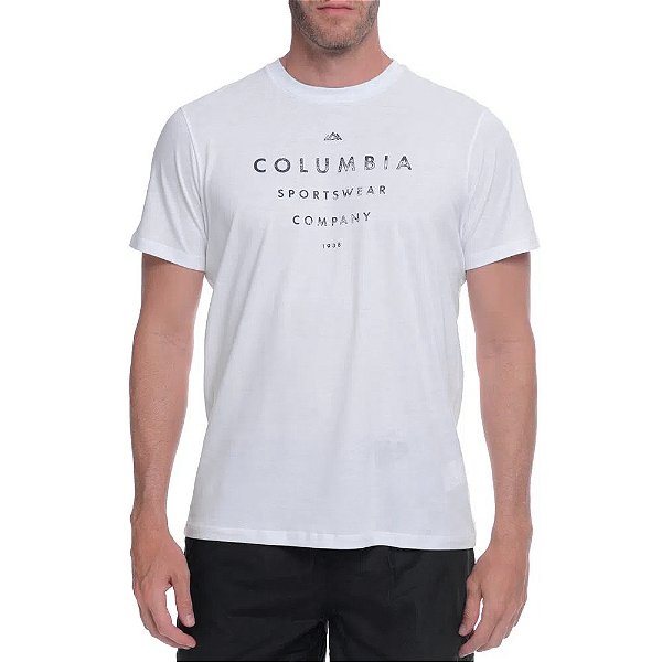 Camiseta Columbia Path Lake Graphic Branco Masculino