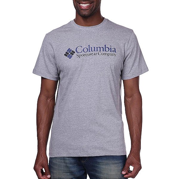 Camiseta Columbia CSC Brand Retro Cinza Masculino