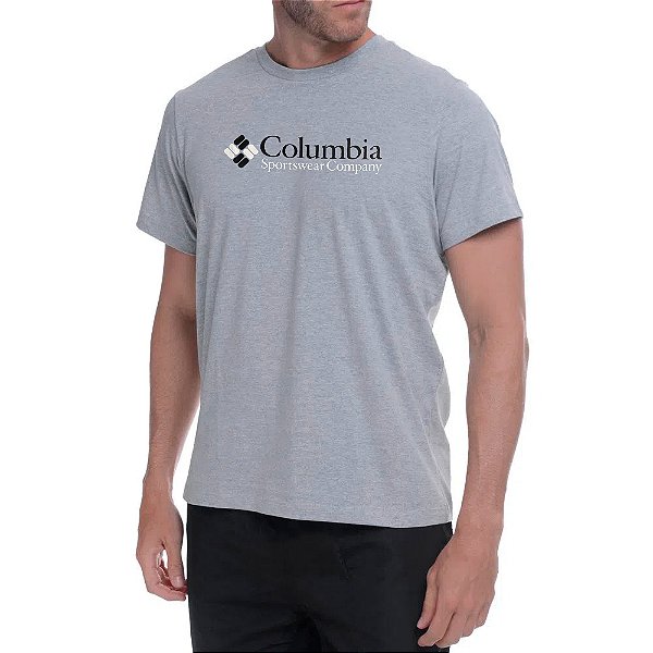 Camiseta Columbia CSC Brand Retro Cinza Masculino