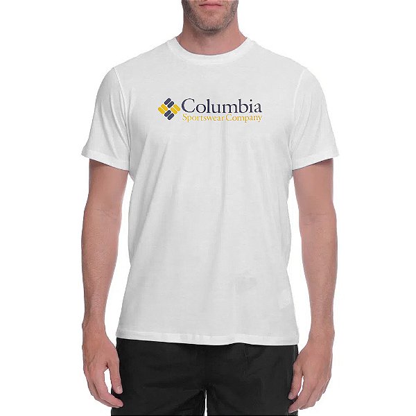 Camiseta Columbia CSC Brand Retro Branco Masculino