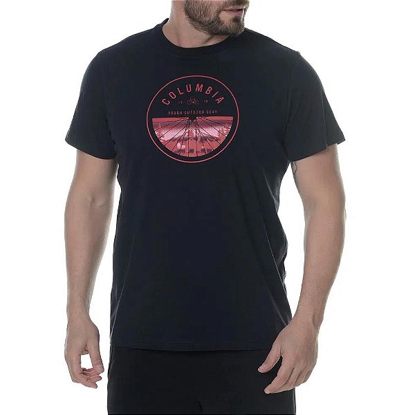 Camiseta Columbia Cycling Gear Preto Masculino