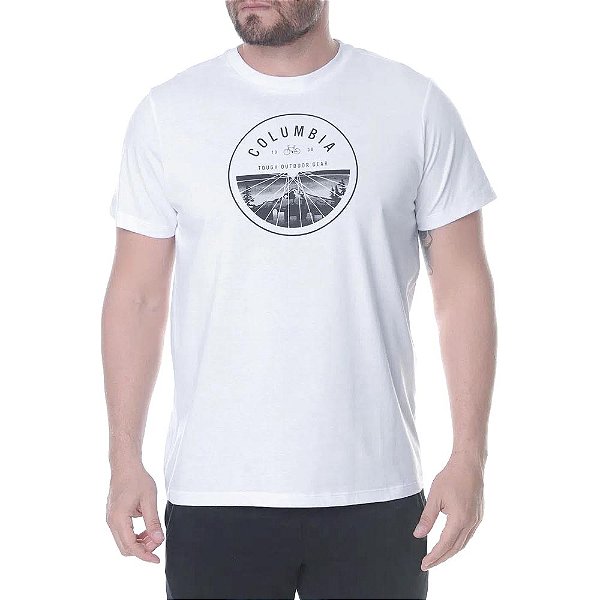 Camiseta Columbia Cycling Gear Branco Masculino