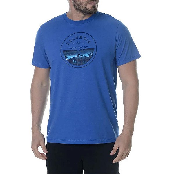 Camiseta Columbia Cycling Gear Azul Masculino