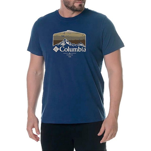 Camiseta Columbia Hikers Haven Marinho Masculino