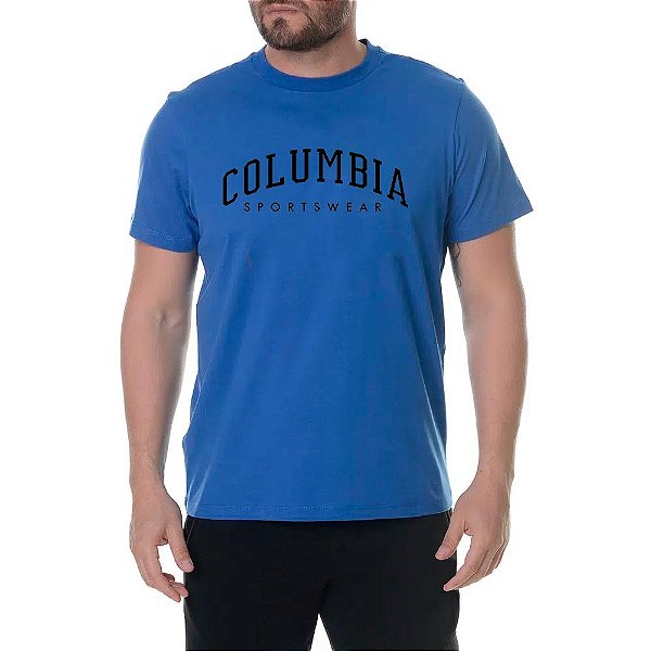 Camiseta Columbia Arched Brand Azul Masculino