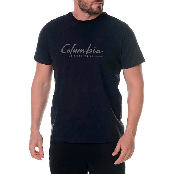 Camiseta Columbia Brushed Brand Preto Masculino