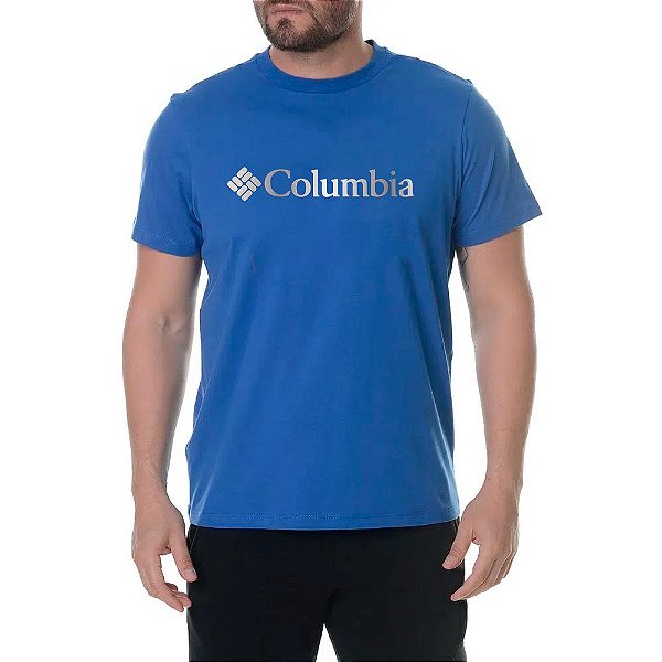 Camiseta Columbia Csc Branded Foil Azul Masculino