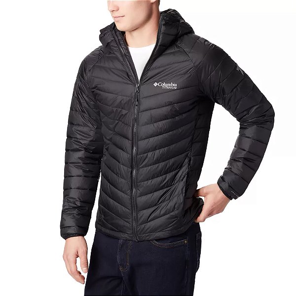 Jaqueta Columbia Snow Country com Capuz Preta Masculina