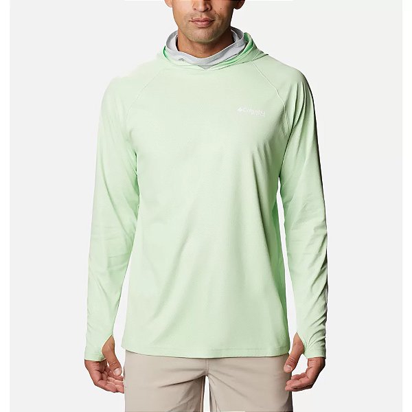 Camiseta Columbia ML Terminal Deflector Zero Verde Masculino