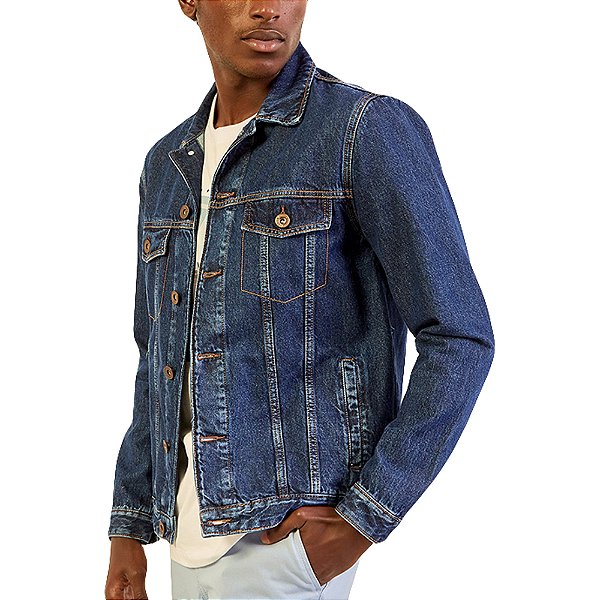 Jaqueta Jeans Forum Slim Azul Masculino