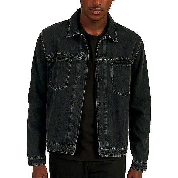 Jaqueta Jeans Forum Slim Preto Masculino