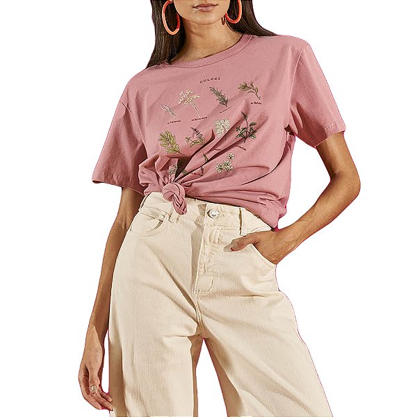 Camiseta Colcci Rosa Feminino
