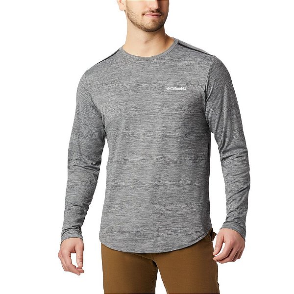 Camiseta Columbia Tech Trail Manga Longa - Cinza