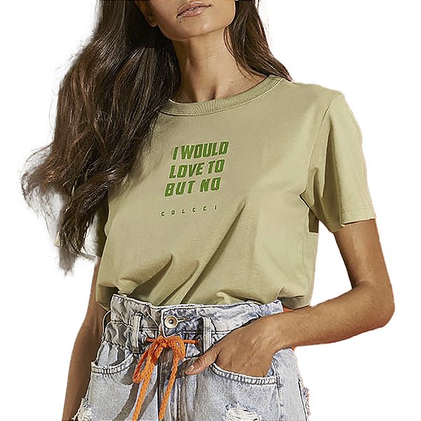 Camiseta Colcci Comfort Verde Feminino