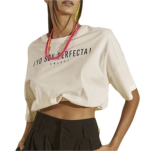 Camiseta Colcci Luiza Off Shell Feminino